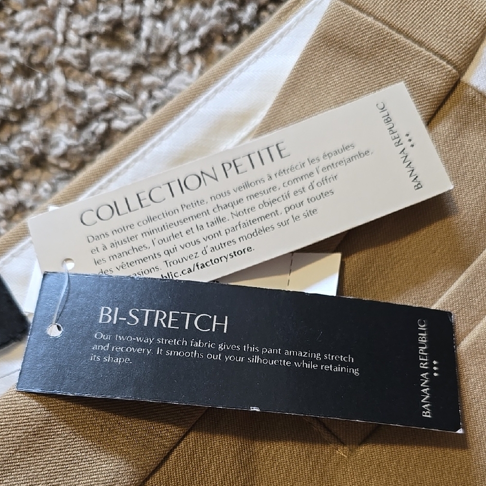 Banana Republic Tan and White Slim-Fit Trousers - Picture 4 of 6